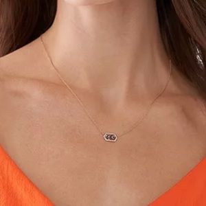 NEW FOSSIL Gray Mother of Pearl Chain Necklace